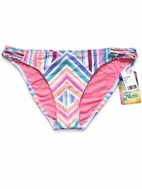 Hobie Multicolor Striped Bikini Bottom XL NWT Cheeky